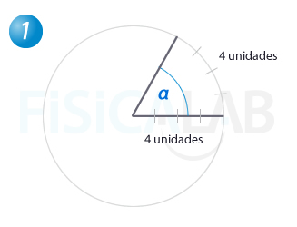 Ángulo del apartado 1 Arco de circunferencia del apartado 1