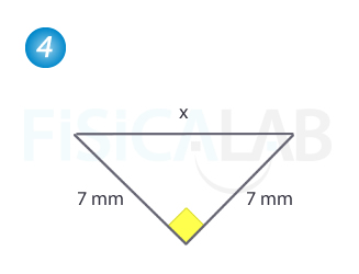 Cuarto triángulo para aplicar teorema de Pitágoras